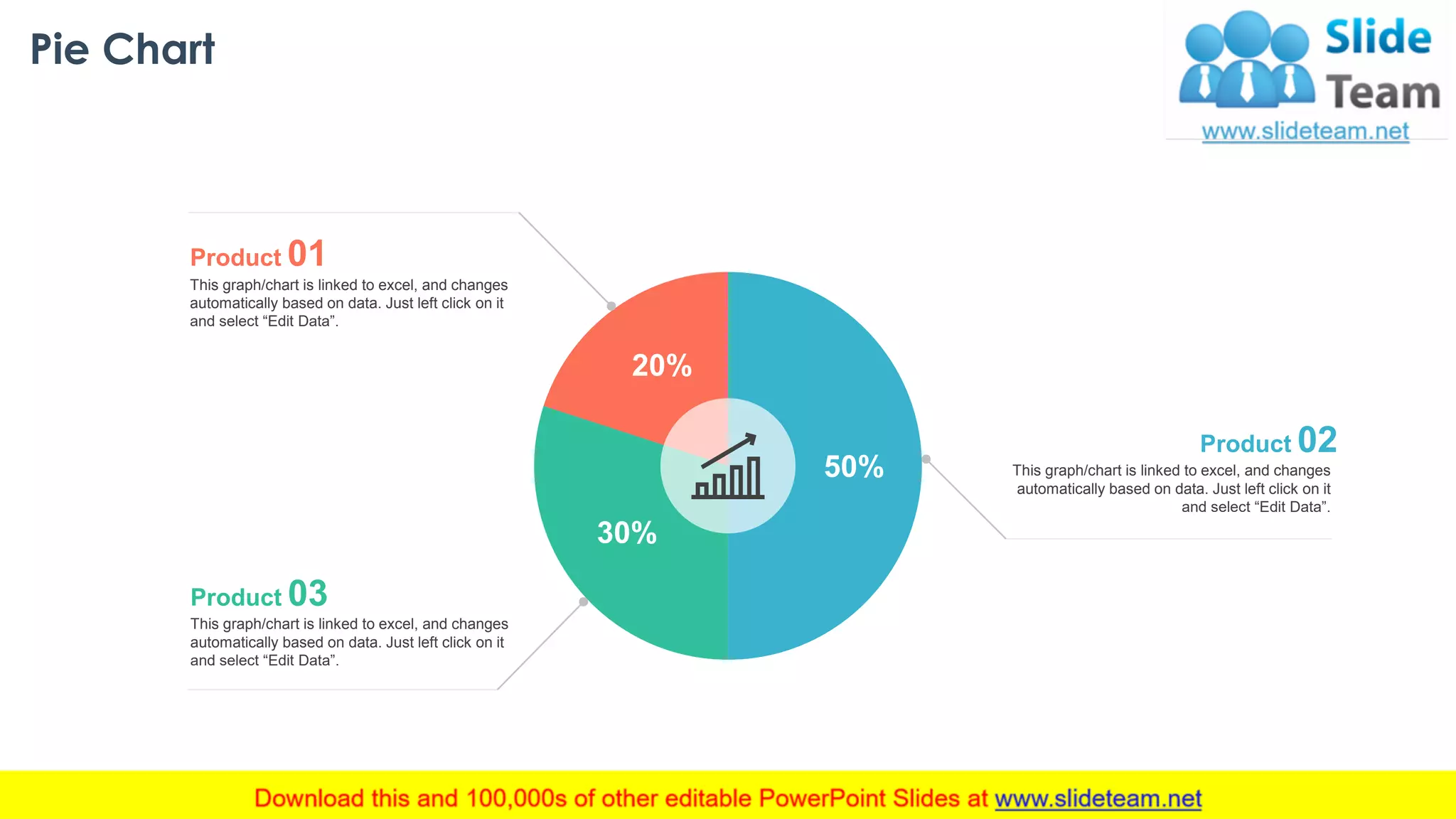 Pie Chart
50%
30%
20%
This graph/chart is linked to excel, and changes
automatically based on data. Just left click on it
and select “Edit Data”.
Product 01
This graph/chart is linked to excel, and changes
automatically based on data. Just left click on it
and select “Edit Data”.
Product 03
This graph/chart is linked to excel, and changes
automatically based on data. Just left click on it
and select “Edit Data”.
Product 02
31
 