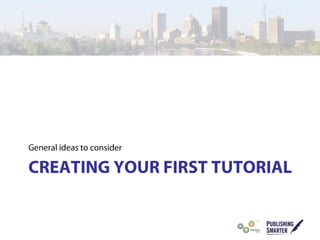 Creating training materials for online delivery