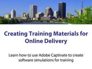 Creating training materials for online delivery