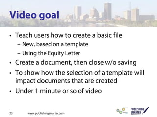 Creating training materials for online delivery