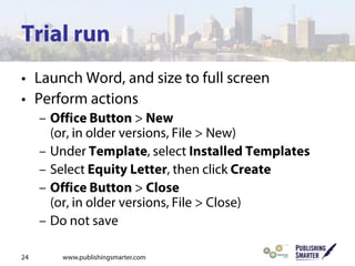 Creating training materials for online delivery