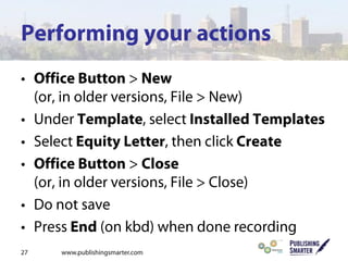 Creating training materials for online delivery