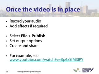 Creating training materials for online delivery
