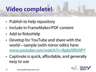 Creating training materials for online delivery