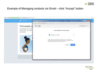 Example of Managing contacts via Gmail – click “Accept” button
 