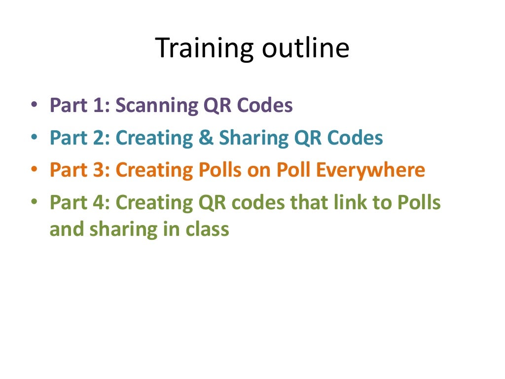 Creating & using qr codes and polls for