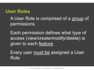Creating and Using User Roles and Permissions in EnergyCAP | PPTX