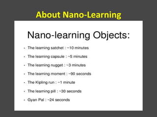 About Nano-Learning
 