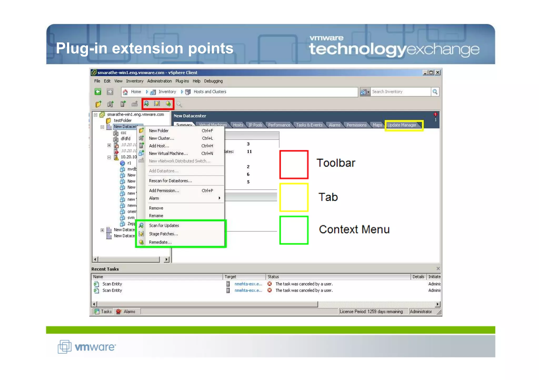 Plug-in extension points
 