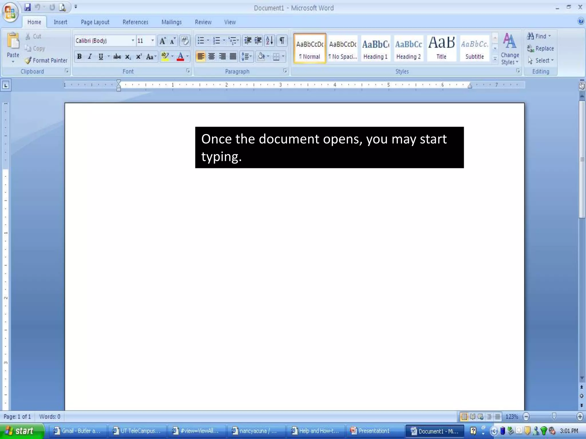 Creating word documents ppt