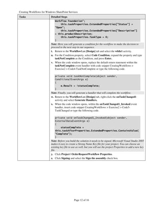 Creating Workflows Windows Share Point Services