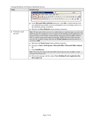 Creating Workflows Windows Share Point Services