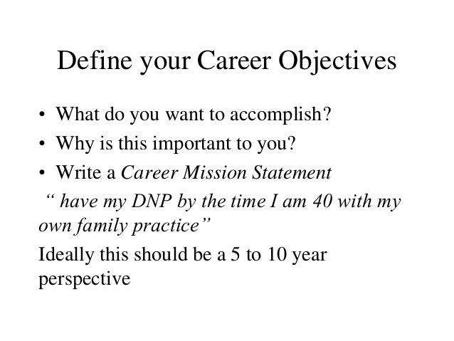 your career objective