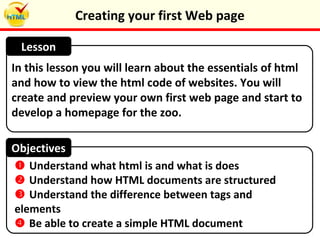 Creating your first web page | PPT | Free Download