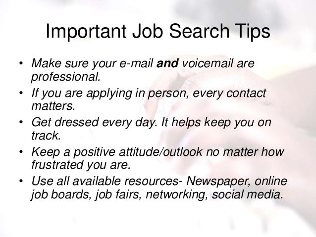 job seeker tips