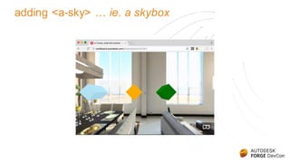 adding <a-sky> … ie. a skybox
 