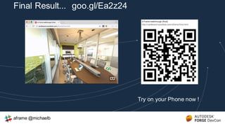 Final Result... goo.gl/Ea2z24
Try on your Phone now !
aframe @michaelb
 