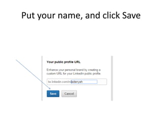 Put your name, and click Save 
 