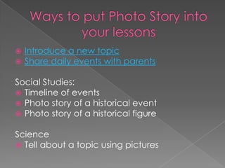 Creating your own photo story! | PPTX