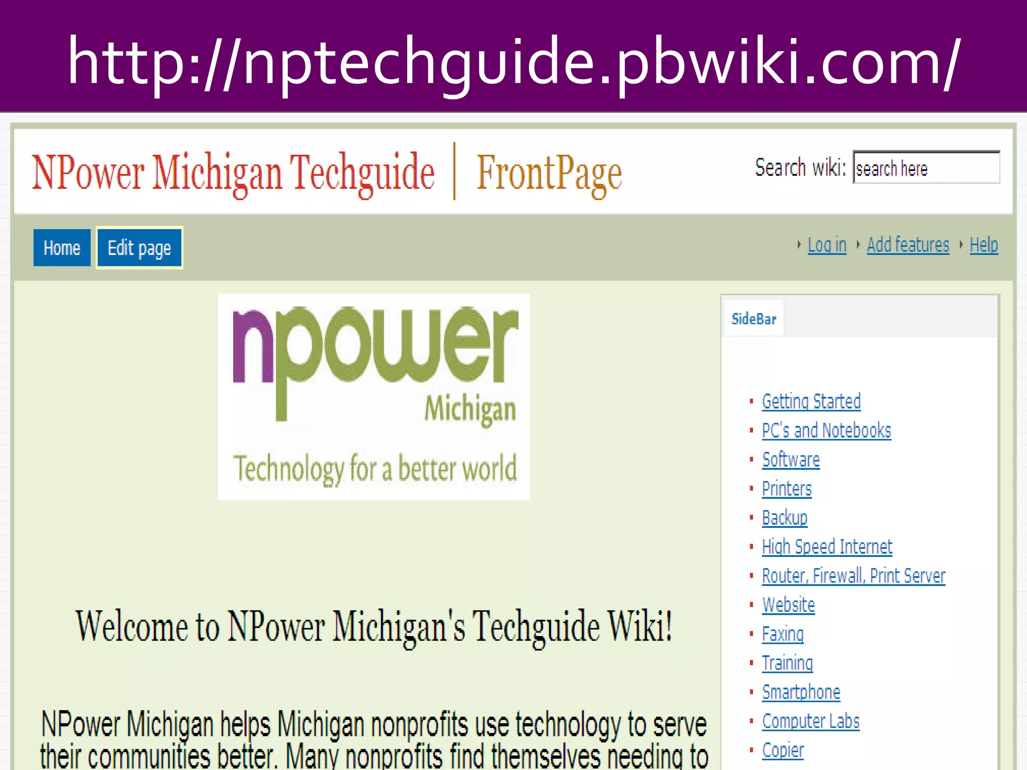 http://nptechguide.pbwiki.com/ 