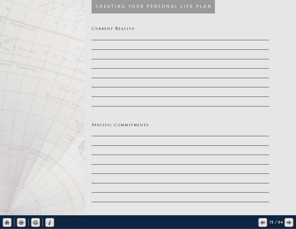 Creating your personal life plan