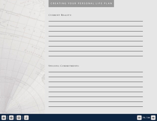 Creating your personal life plan