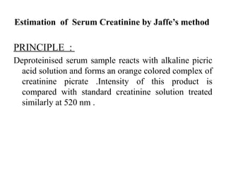 Kinetic Jaffe Method Practical Guide to Estimating Serum Creatinine and Calculating ...