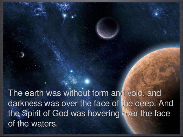 genesis creation the earth was without form