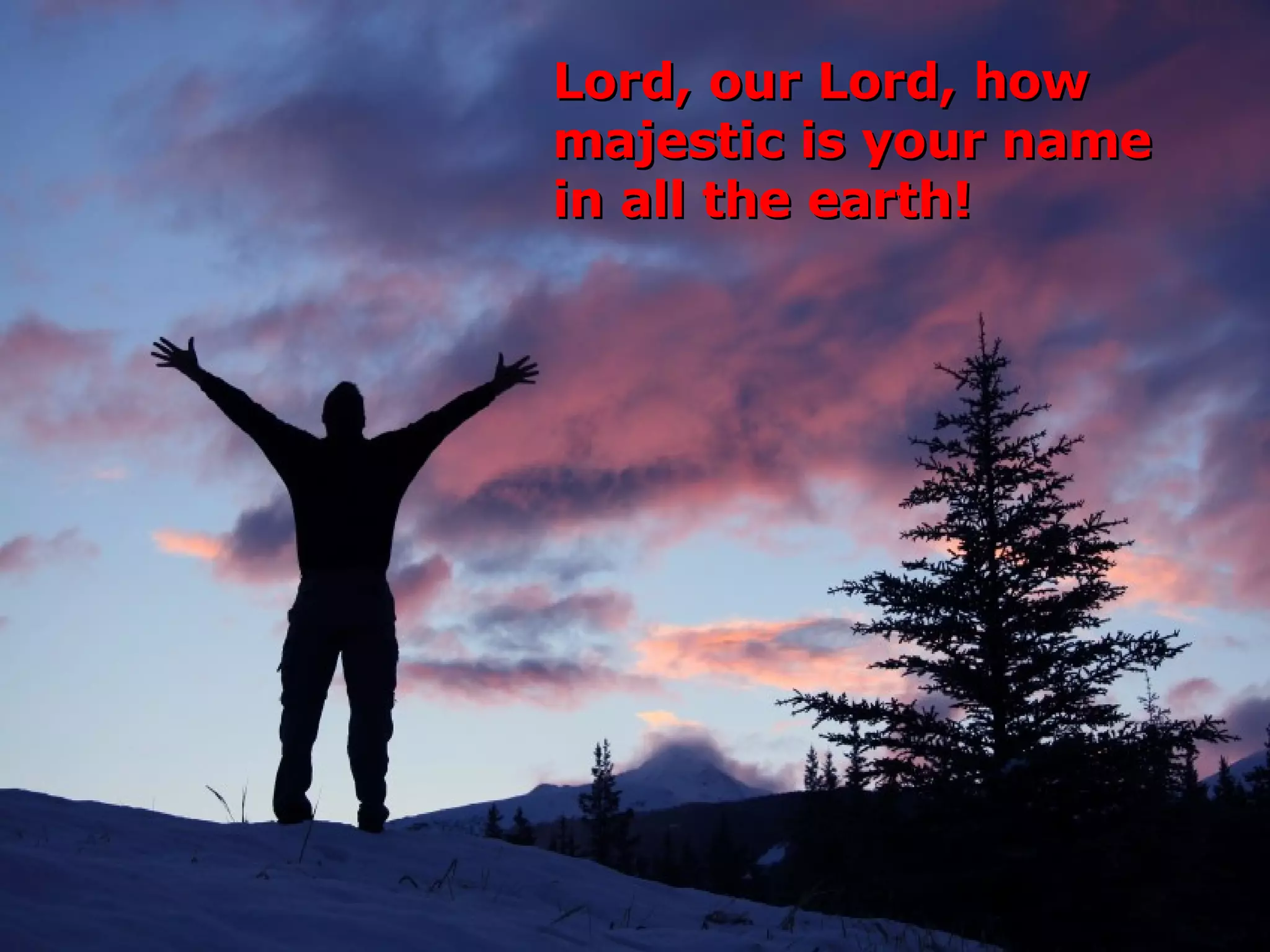 Lord, our Lord, how majestic is your name in all the earth! 