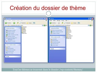 Création du dossier de thème




 Tout les thèmes se trouvent dans le dossier /wp-content/themes/
 