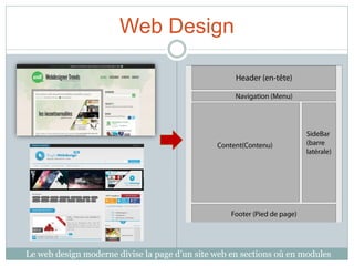 Web Design




Le web design moderne divise la page d’un site web en sections où en modules
 