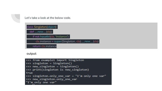 Creational - The Singleton Design Pattern | PPT
