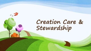 Creation Care &
Stewardship
 