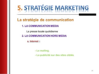 La presse locale quotidienne




       - Le mailing.
       - La publicité sur des sites ciblés.




                                              20
 