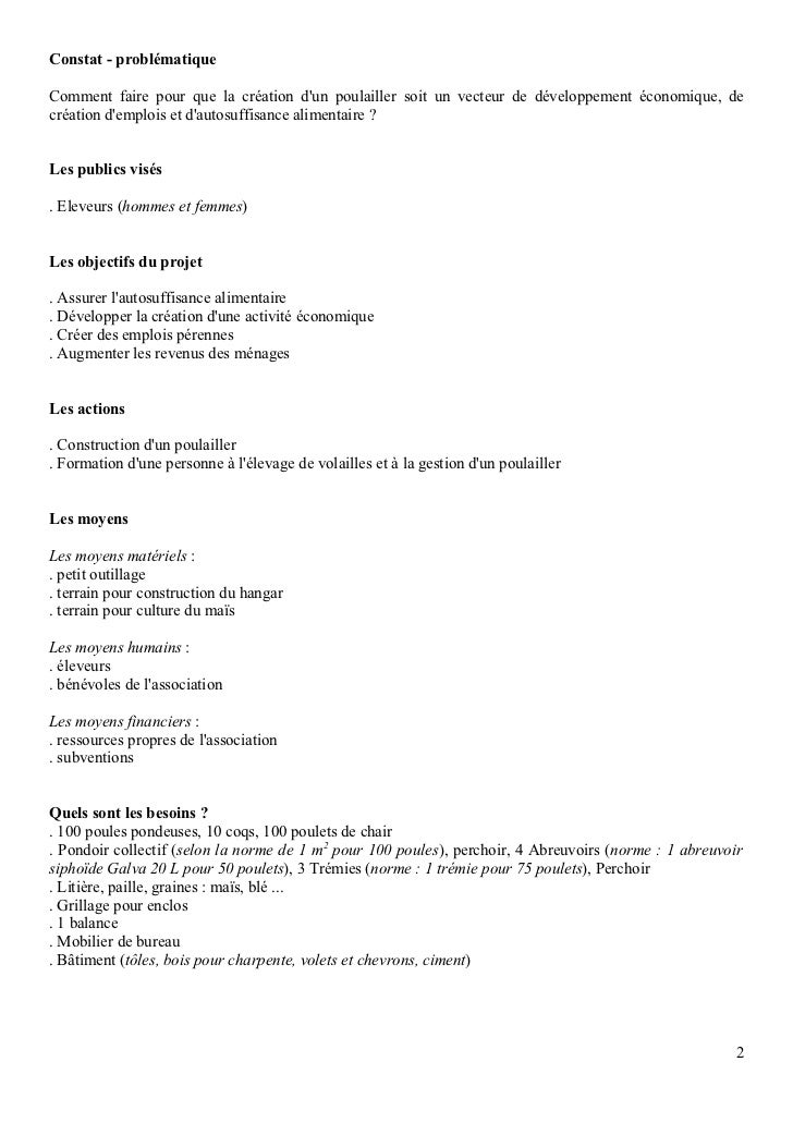 PDF Télécharger ecrire un projet poulailler Gratuit PDF  PDFprof.com
