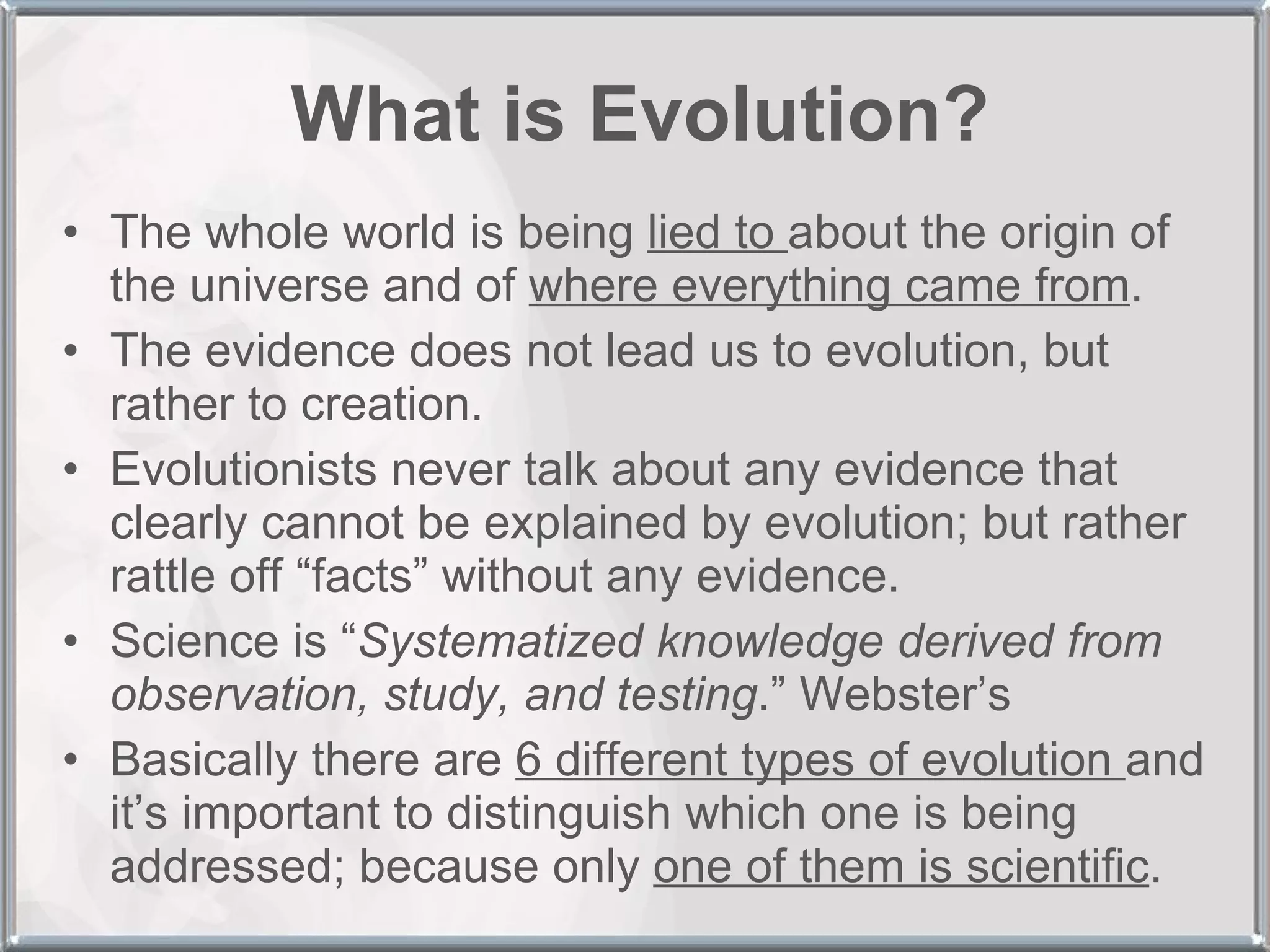 Creation vs Evolution | PPT