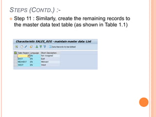 SAP BW - Creation of master data texts | PPTX