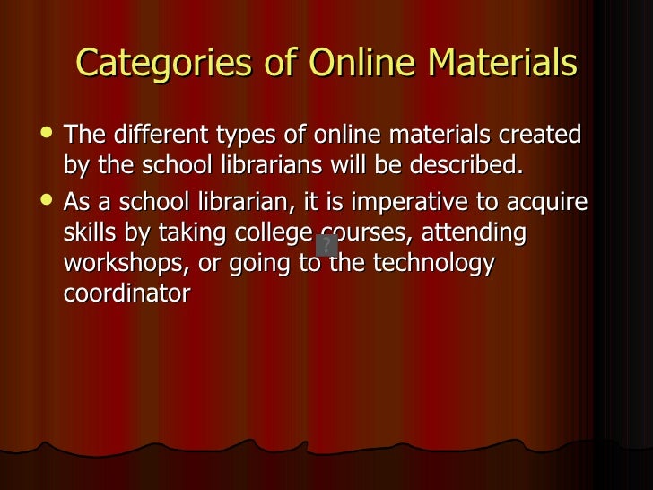 Creation of online materials