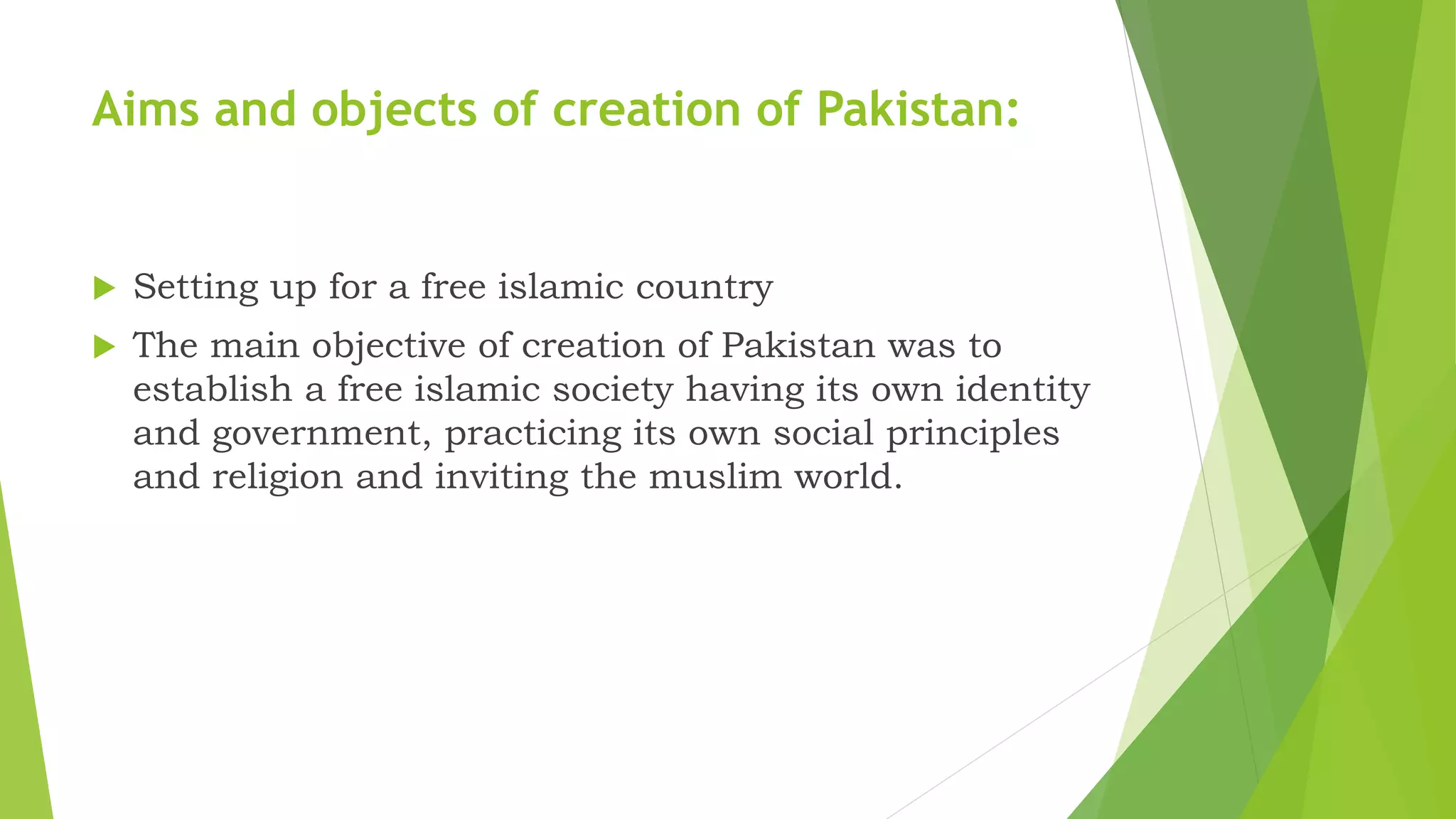 Creation of pakistan | PPTX