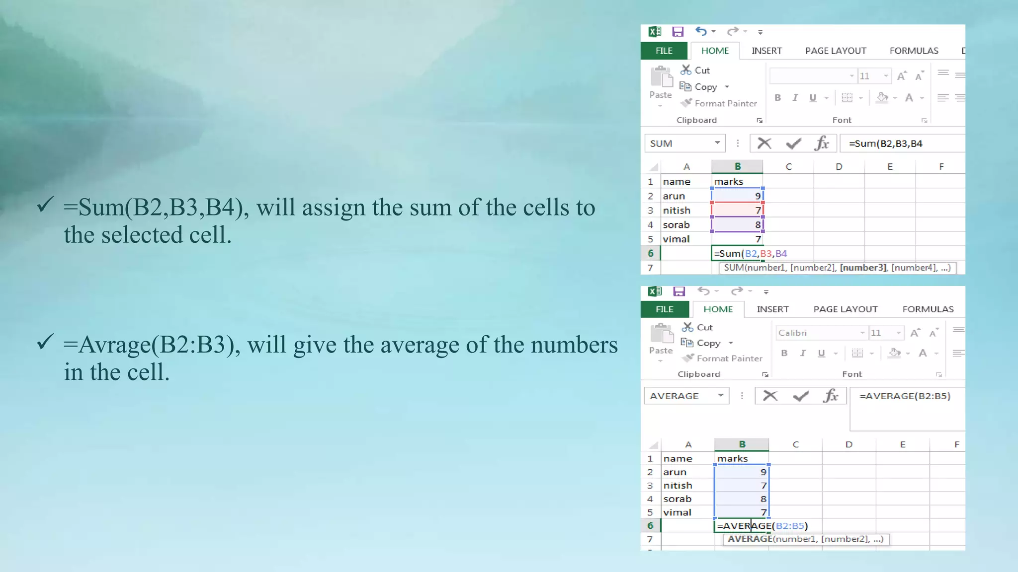 Creation of spreadsheets | PPTX