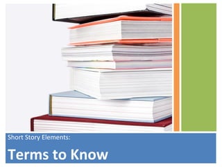 Short Story Elements:
Terms to Know
 
