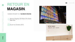 02Click-and-Collect/Reserve-in-store/
Paylater/Try&Pay/Return-in-Store
TRACK4
RETOUR EN
MAGASIN.
CASE STUDY #1
Women Flagship 225 West 57th Street
New-York
Ouvert en Octobre 2019
 