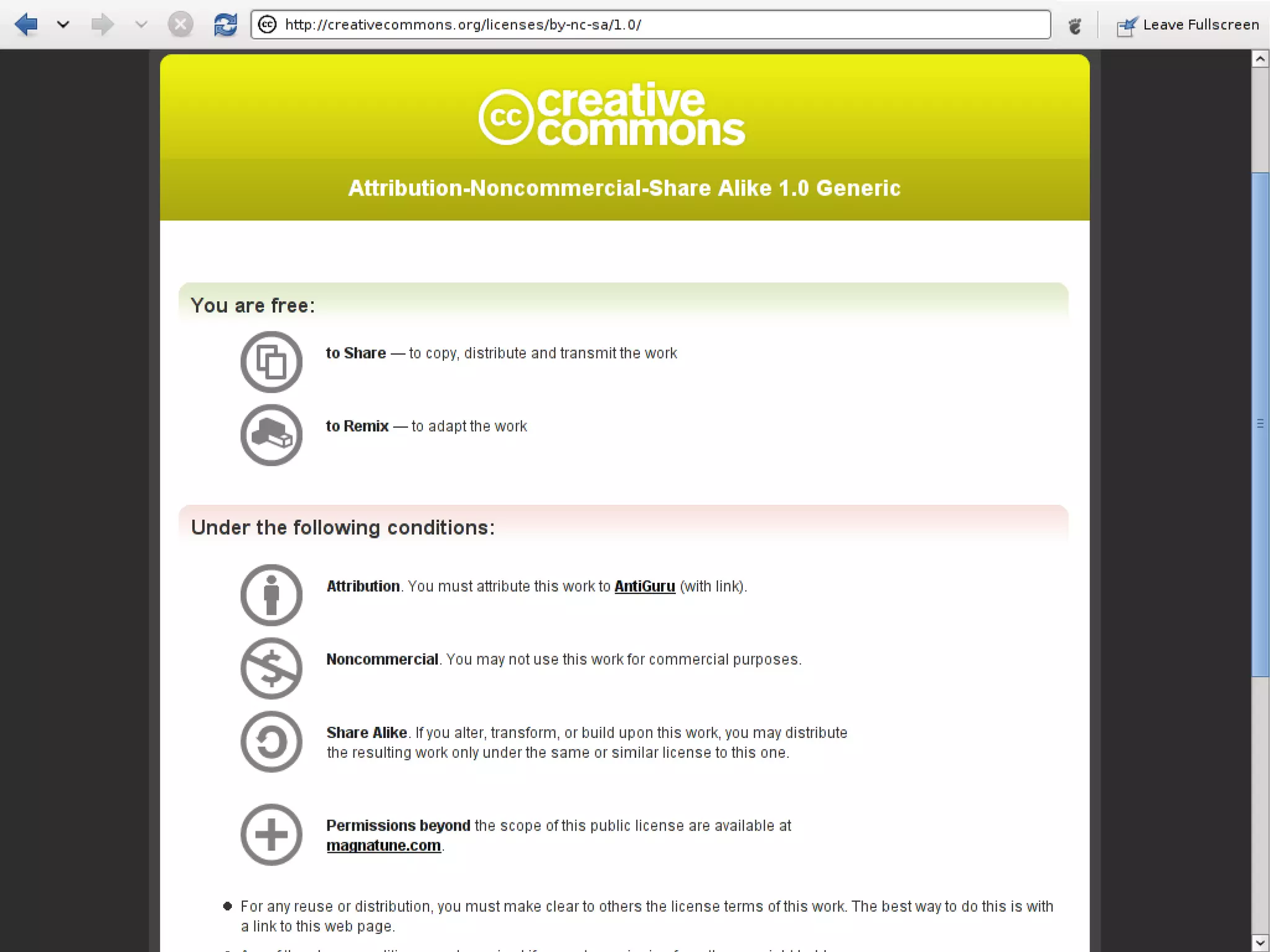Creative Commons CC+ Examples