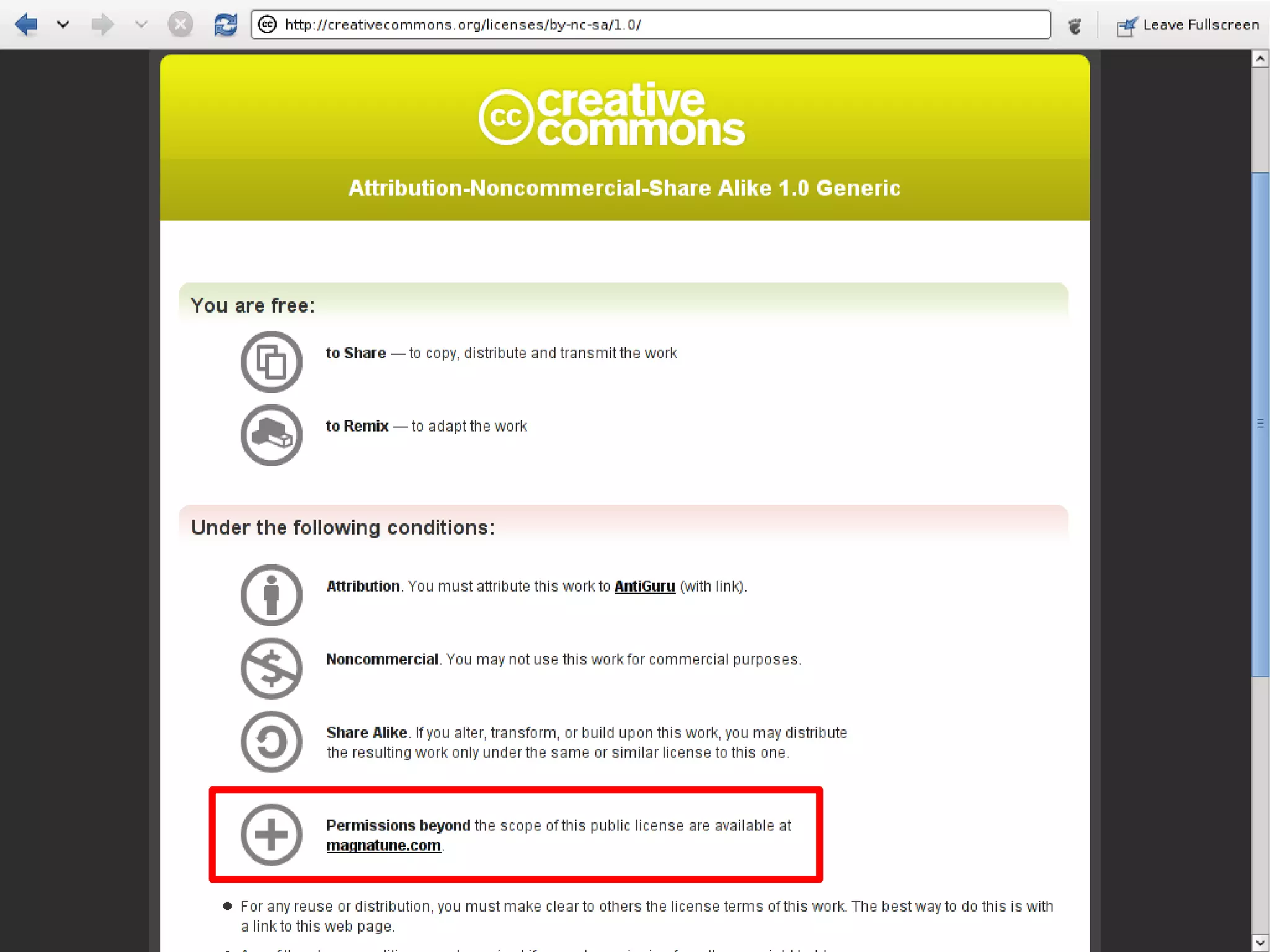 Creative Commons CC+ Examples