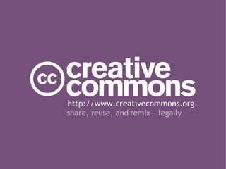 share, reuse, and remix— legally 