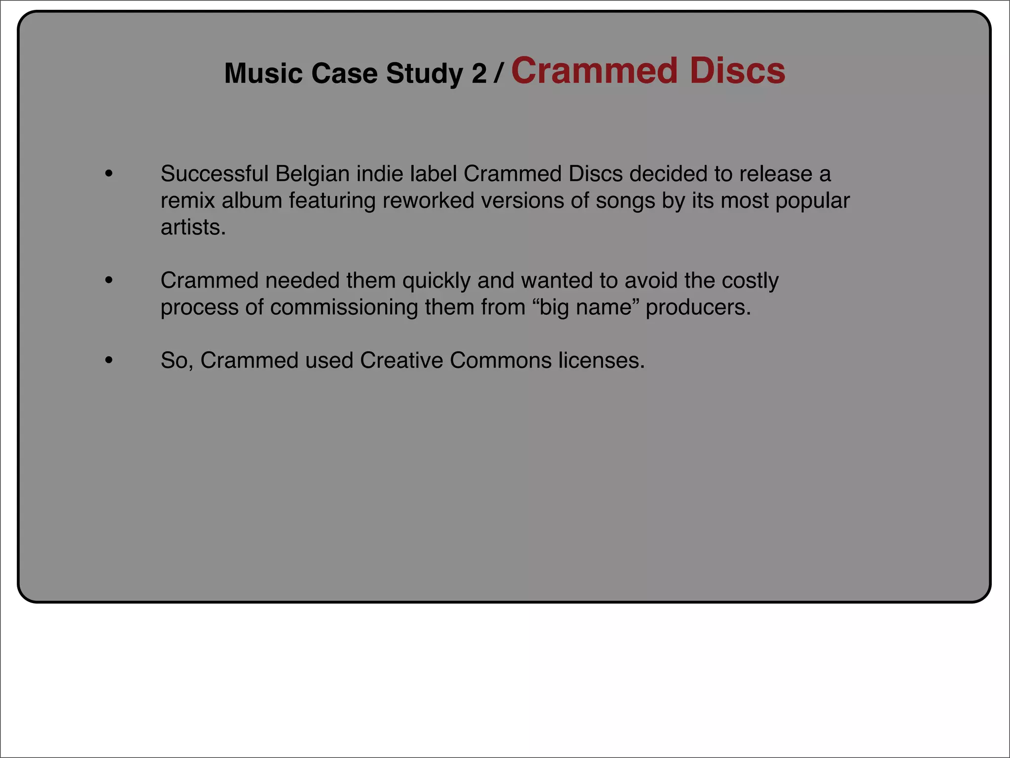 Creative Commons Presentation for the July 11, 2007 Yahoo! Creative Talk (PDF format)
