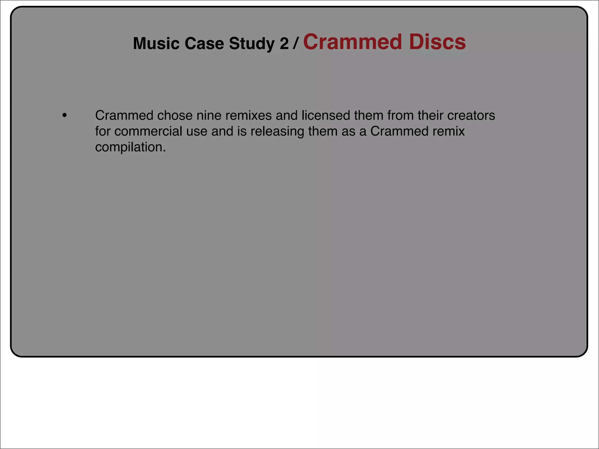 Creative Commons Presentation for the July 11, 2007 Yahoo! Creative Talk (PDF format)