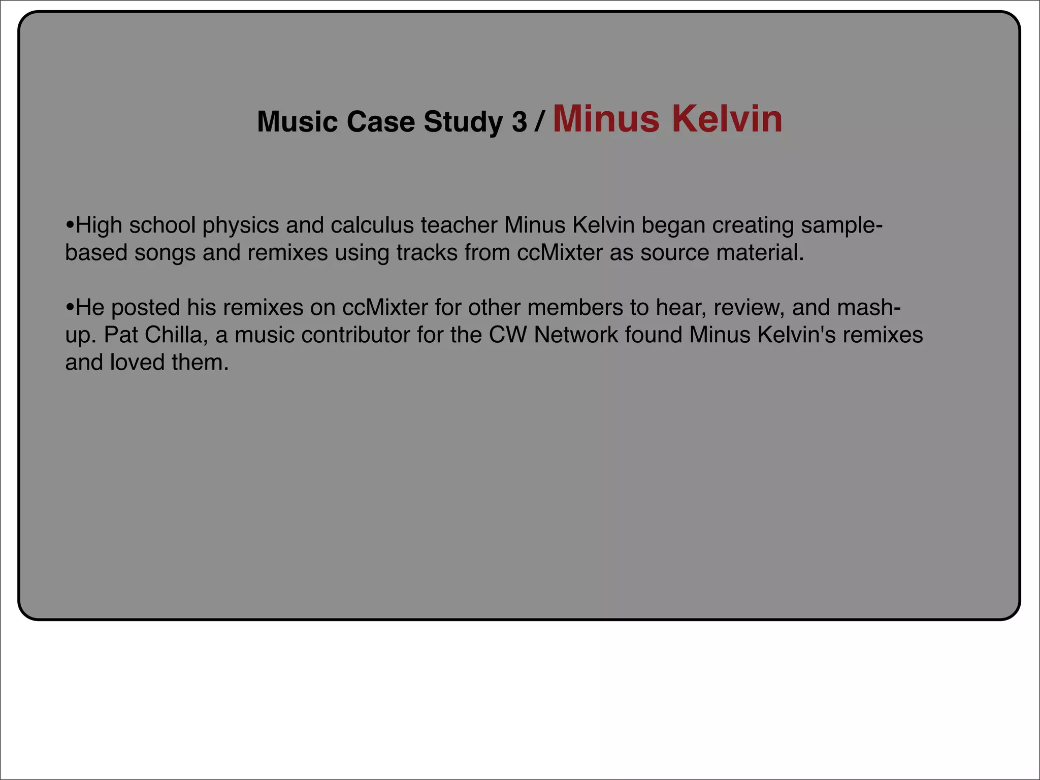 Creative Commons Presentation for the July 11, 2007 Yahoo! Creative Talk (PDF format)