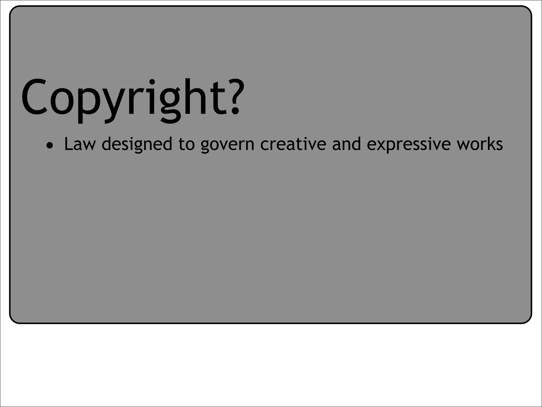 Creative Commons Presentation for the July 11, 2007 Yahoo! Creative Talk (PDF format)