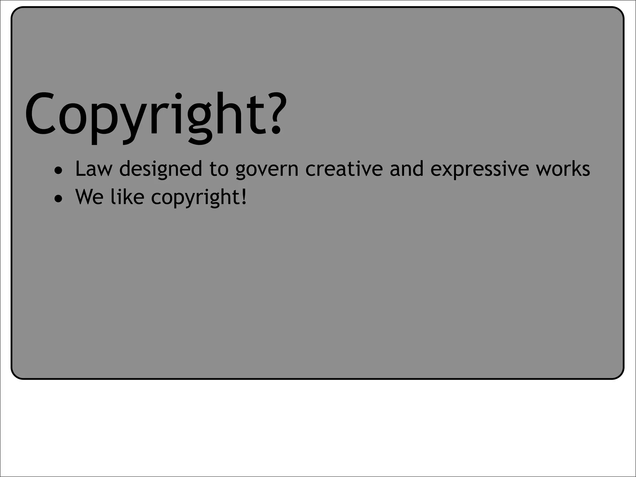 Creative Commons Presentation for the July 11, 2007 Yahoo! Creative Talk (PDF format)